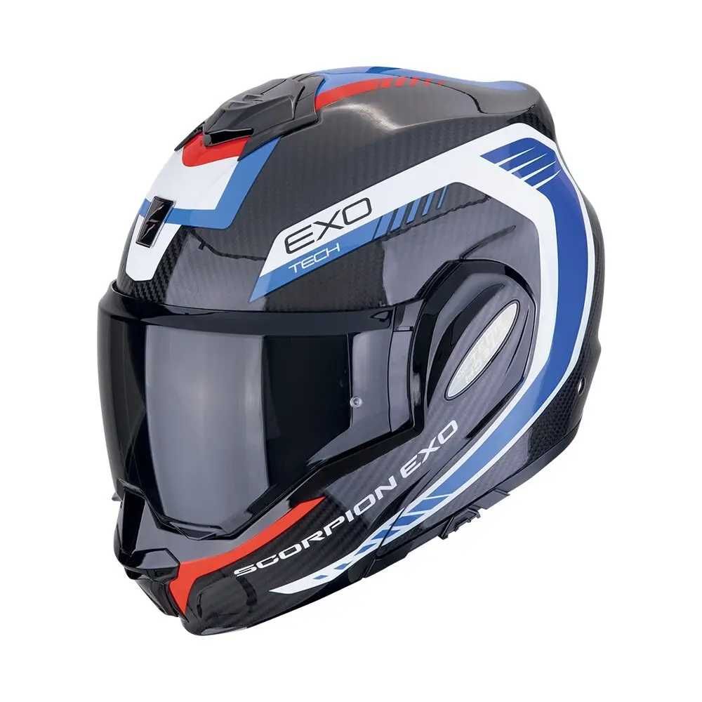 Scorpion Exo-Tech Evo Carbon Cosy Black-Blue-Red