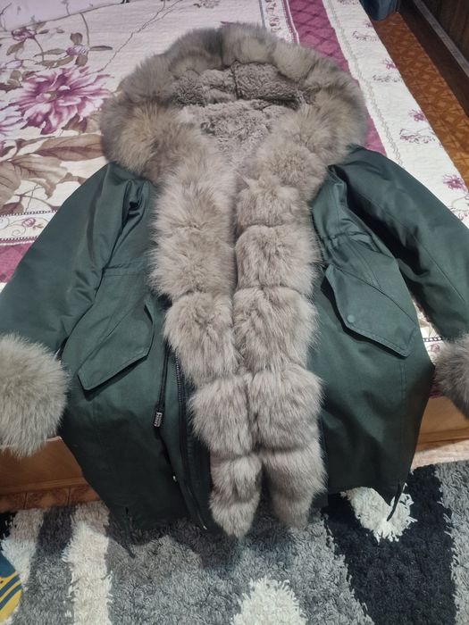 Парка натуралка кролик и песец