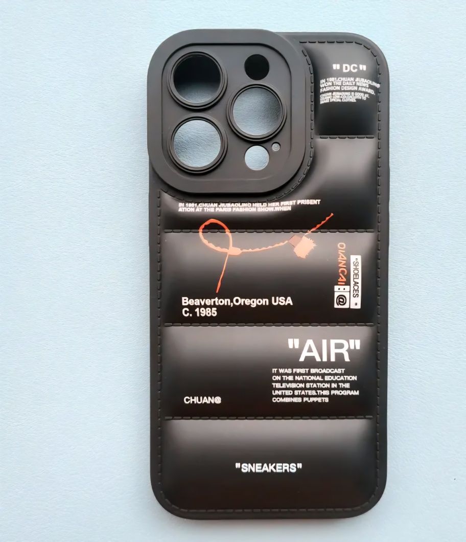 Husă de iPhone „Puf Jacket" - model AIR | Anti-soc, Stil Off White, Su