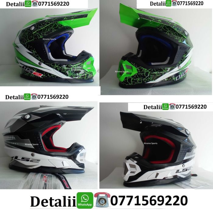 Casca moto enduro downhill atv bicicleta cross ochelari manusi LS 2