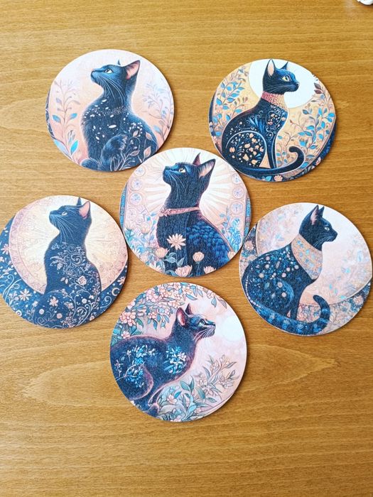 Подложки за чаши,  6 броя. Нови, в опаковка. 6 лв.