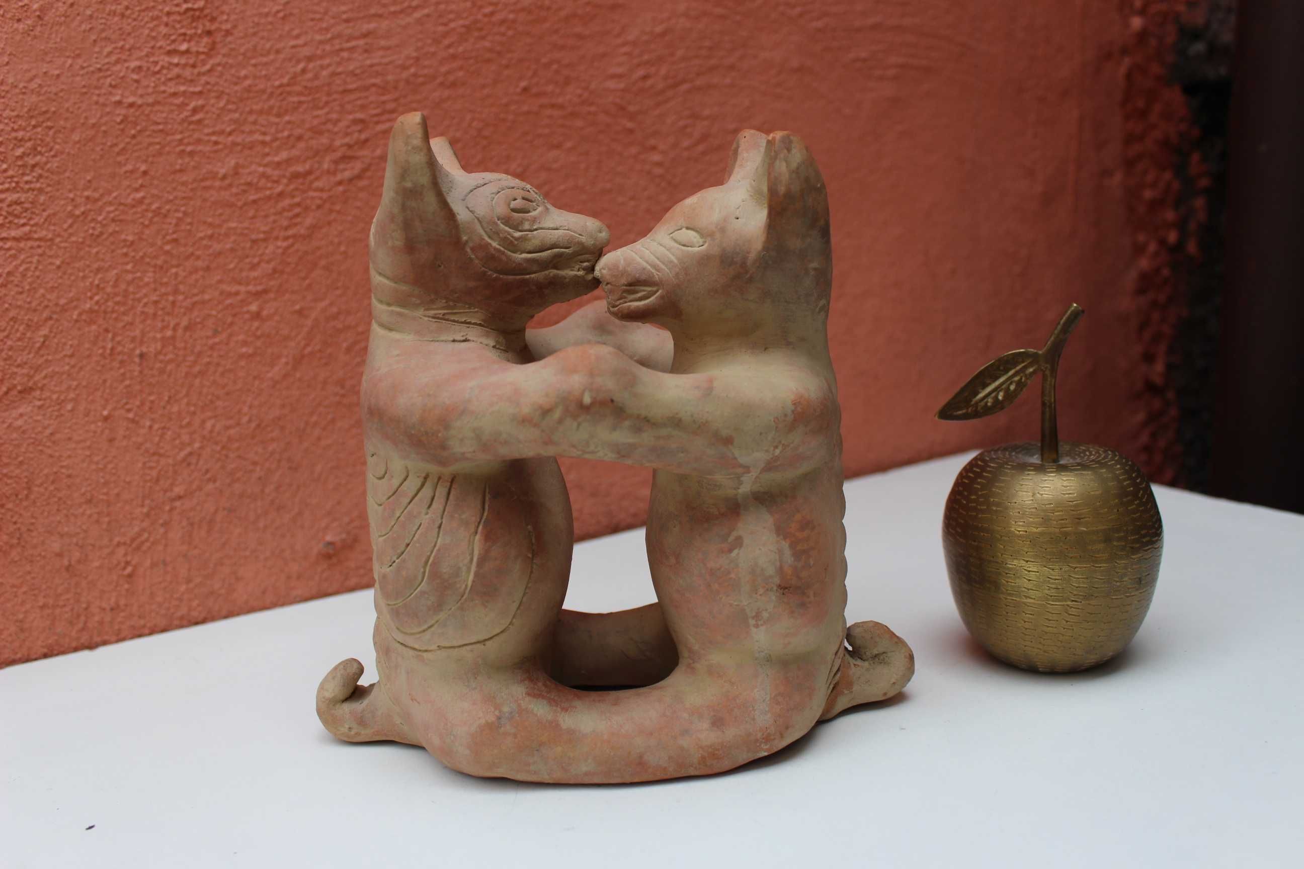 Piesa ceramica de colectie AZTECA, lucrat manual in Mexic