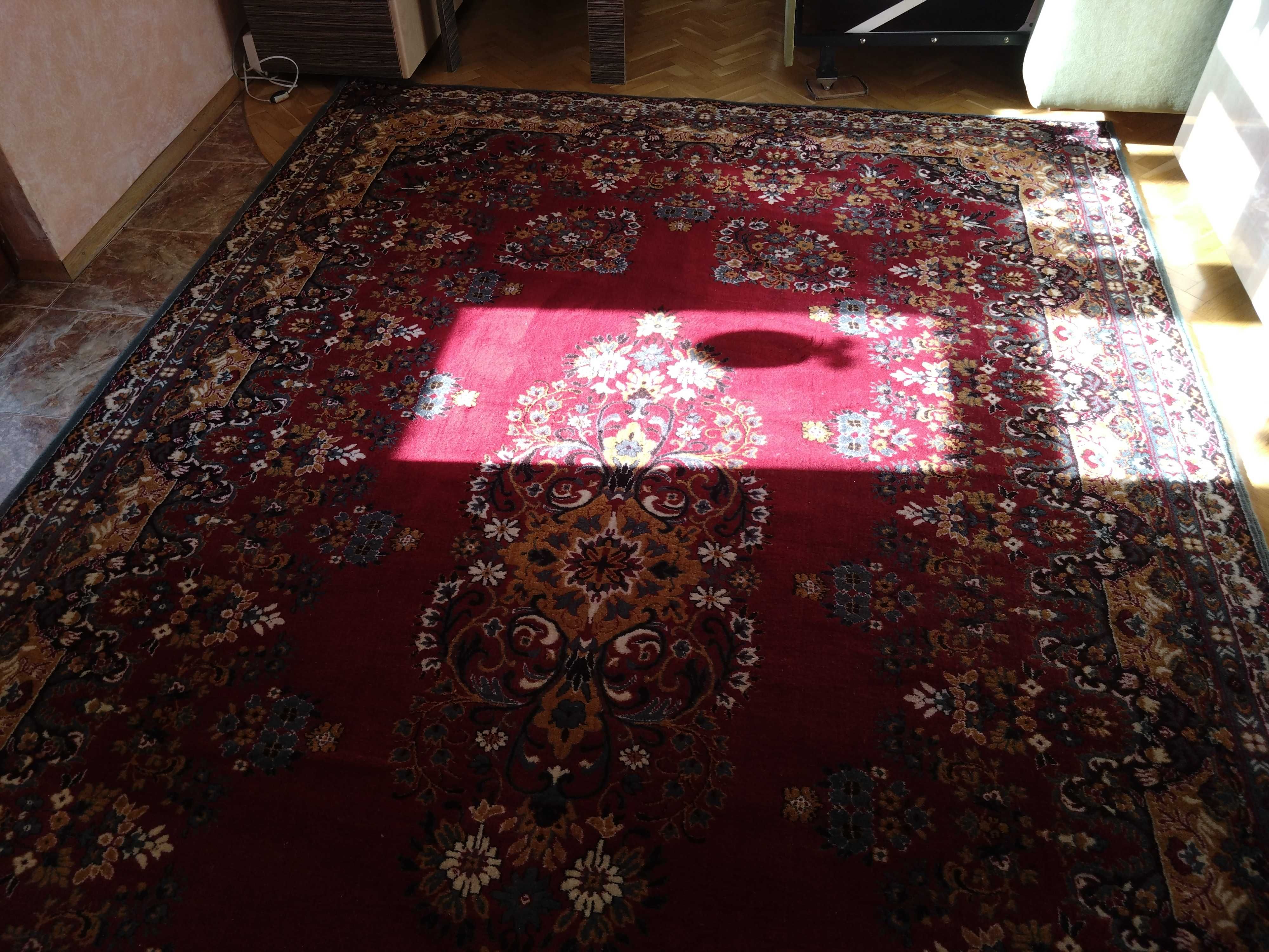 Нов вълнен персийския килим 345x220см