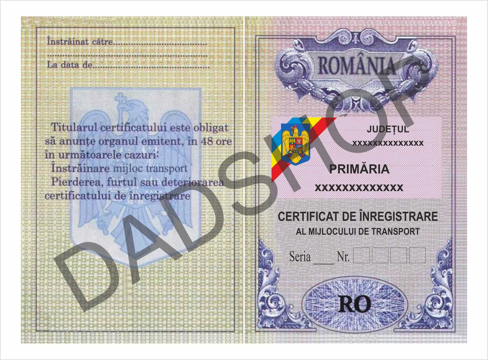Certificat Înregistrare Atelaje (la Primărie)