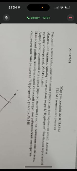 Жжер учаскесы сатылады срочно