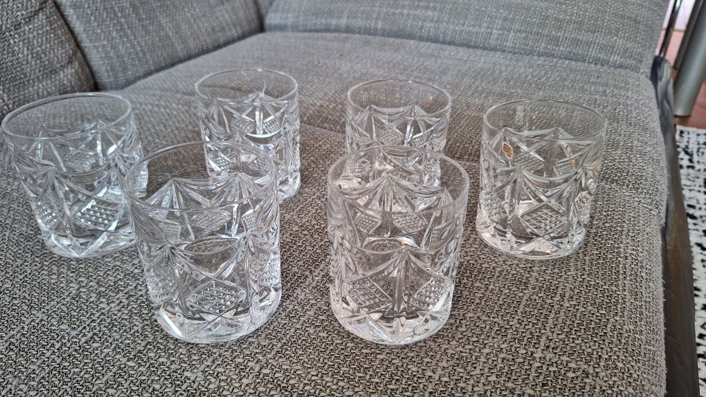 6 броя кристални чаши, нови