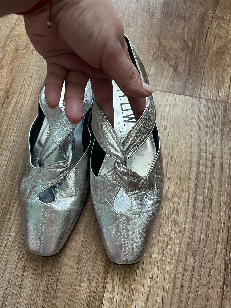 Casadei сребристи балеринки