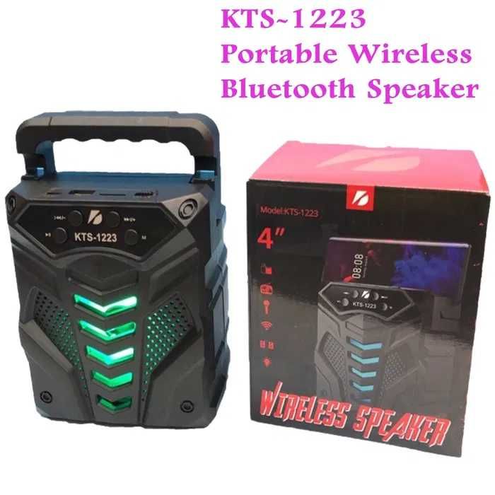 Bluetooth тонколона KTS-1223 4-инчов високоговорител със светлини