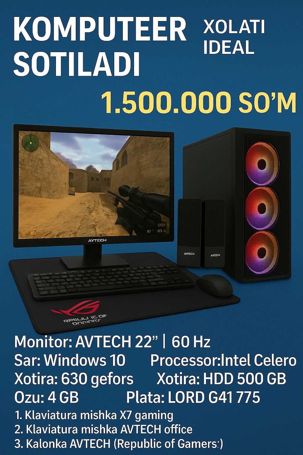 Byudjetniy gaming kompyuter #kompyuter #gaming #arzon #sifatli #top