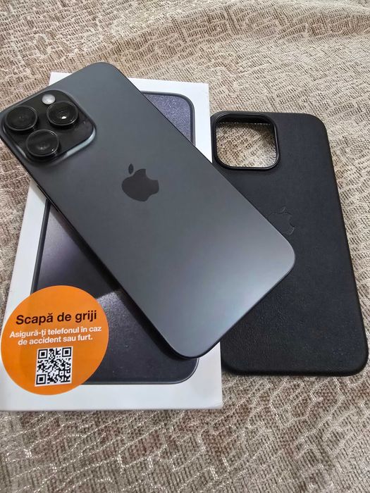 Iphone 15 pro max, full box, ca nou, 256Gb, 96% baterie, garanție vala