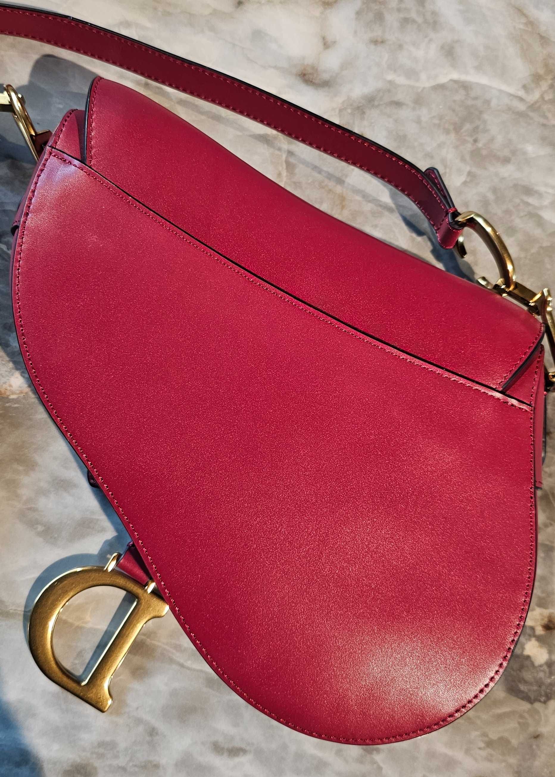 до 30.04 - 2500лв. Burgundy Dior Saddle Bag Smooth Skin