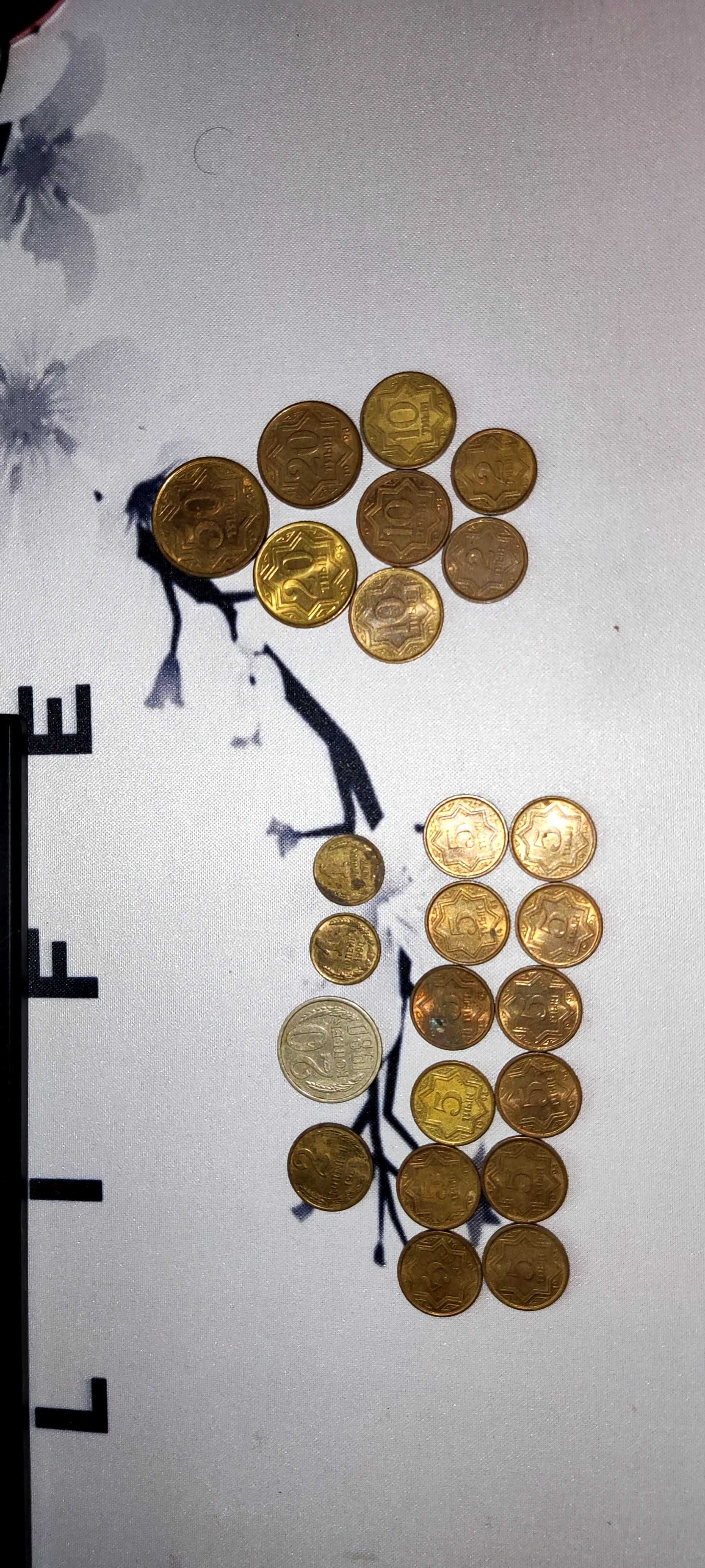 Тиын, копейки монетами