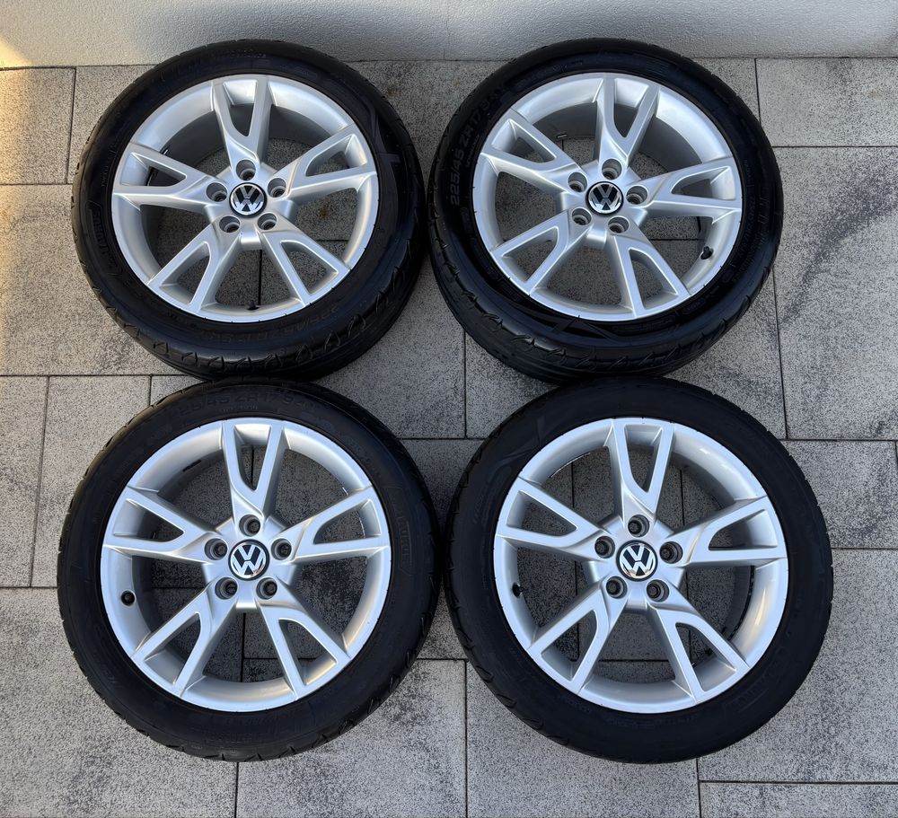 Set roti jante aliaj r17 5x112 225/45r17 vw skoda Golf Passat Octavia
