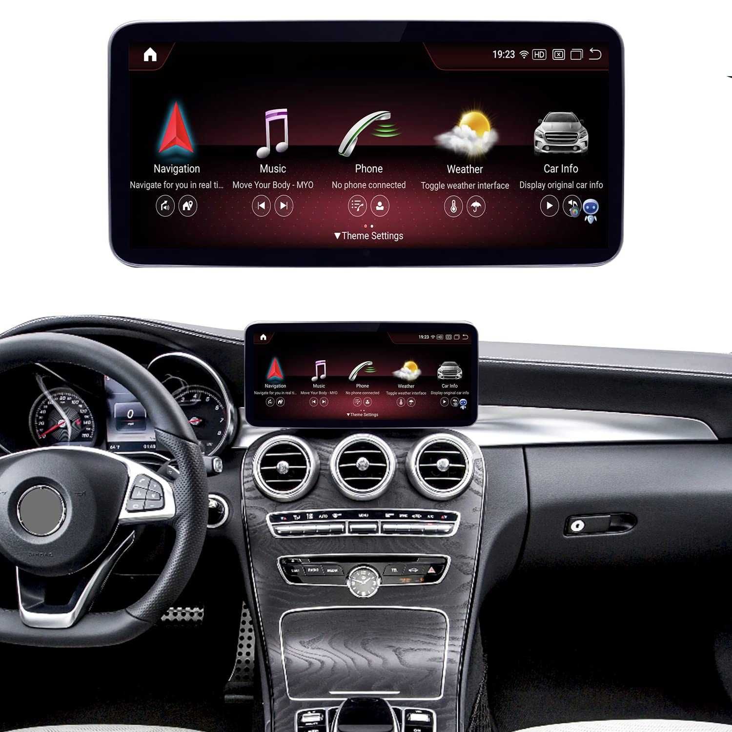 Navigatie Mercedes C Class W205 GLC Android  Internet 4G Bluetooth
