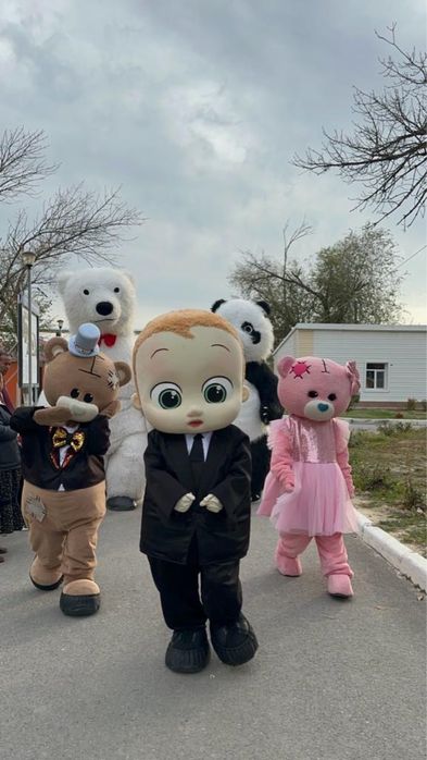 Белый мишка 3х метровая, Панда, Надувные мишки, аниматоры, мишки тедди