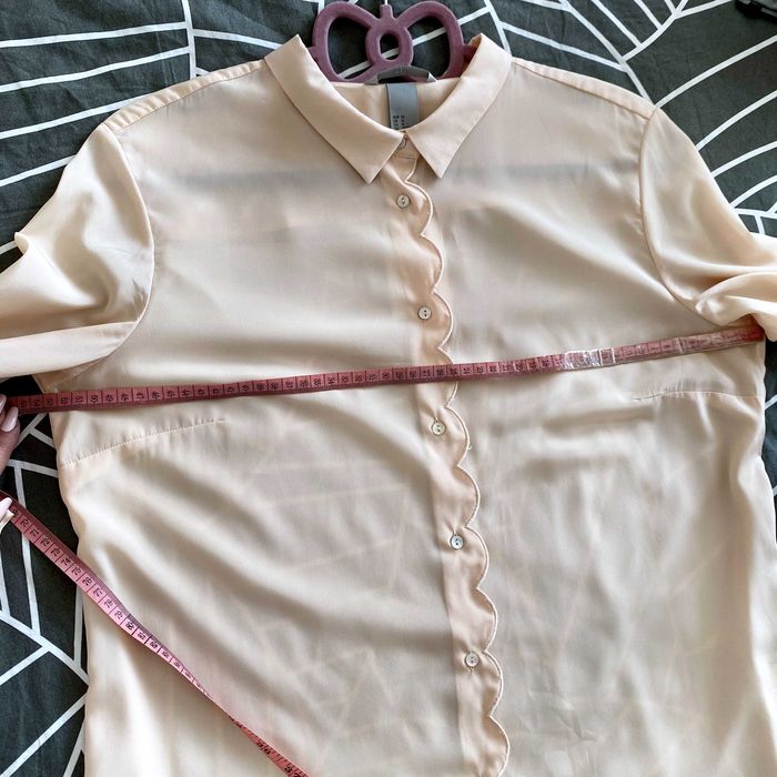 Bluza roz de dama tip camasa H&M marimea 42 XL