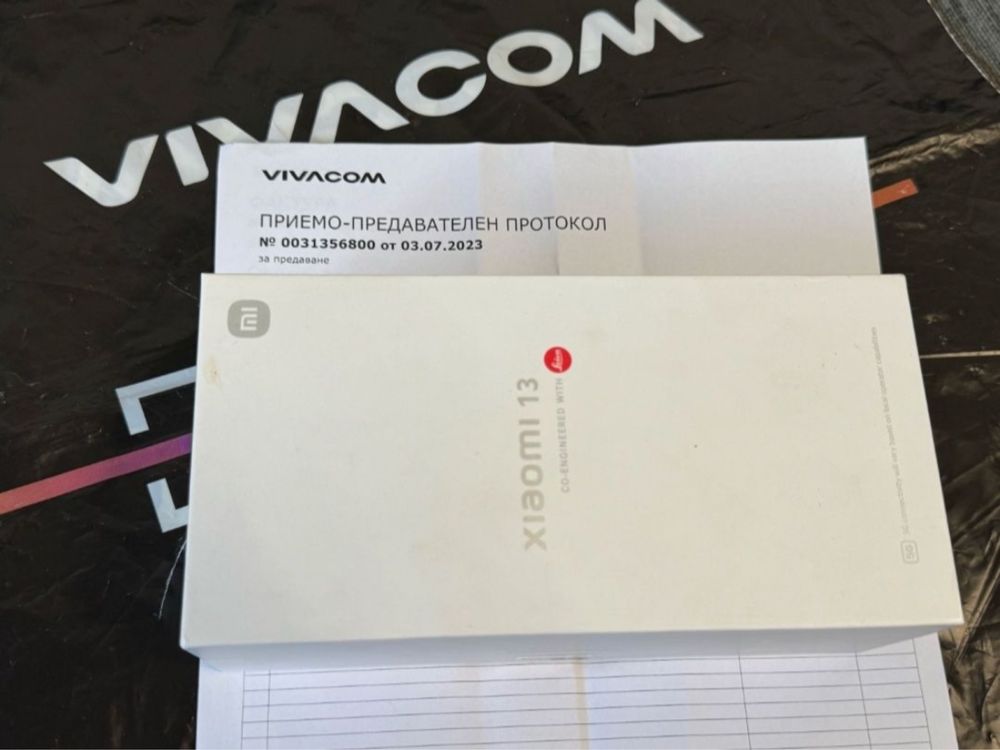 256GB Xiaomi 13 8GB 5G Vivacom Гаранция 2026г. Black / Черен