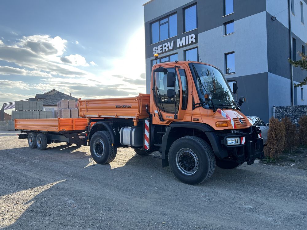 Unimog U500 + lama de zapada Beilhack + Sararita Schmidt 4.4m3