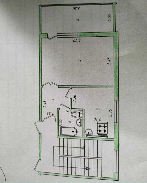 1 комнатная квартира Юнусабад 13 квартал Hamkorbank