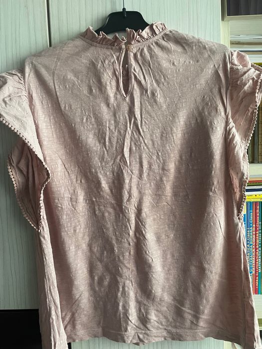 Bluză din bumbac, culoare roz, mărime universală potrivită S-M