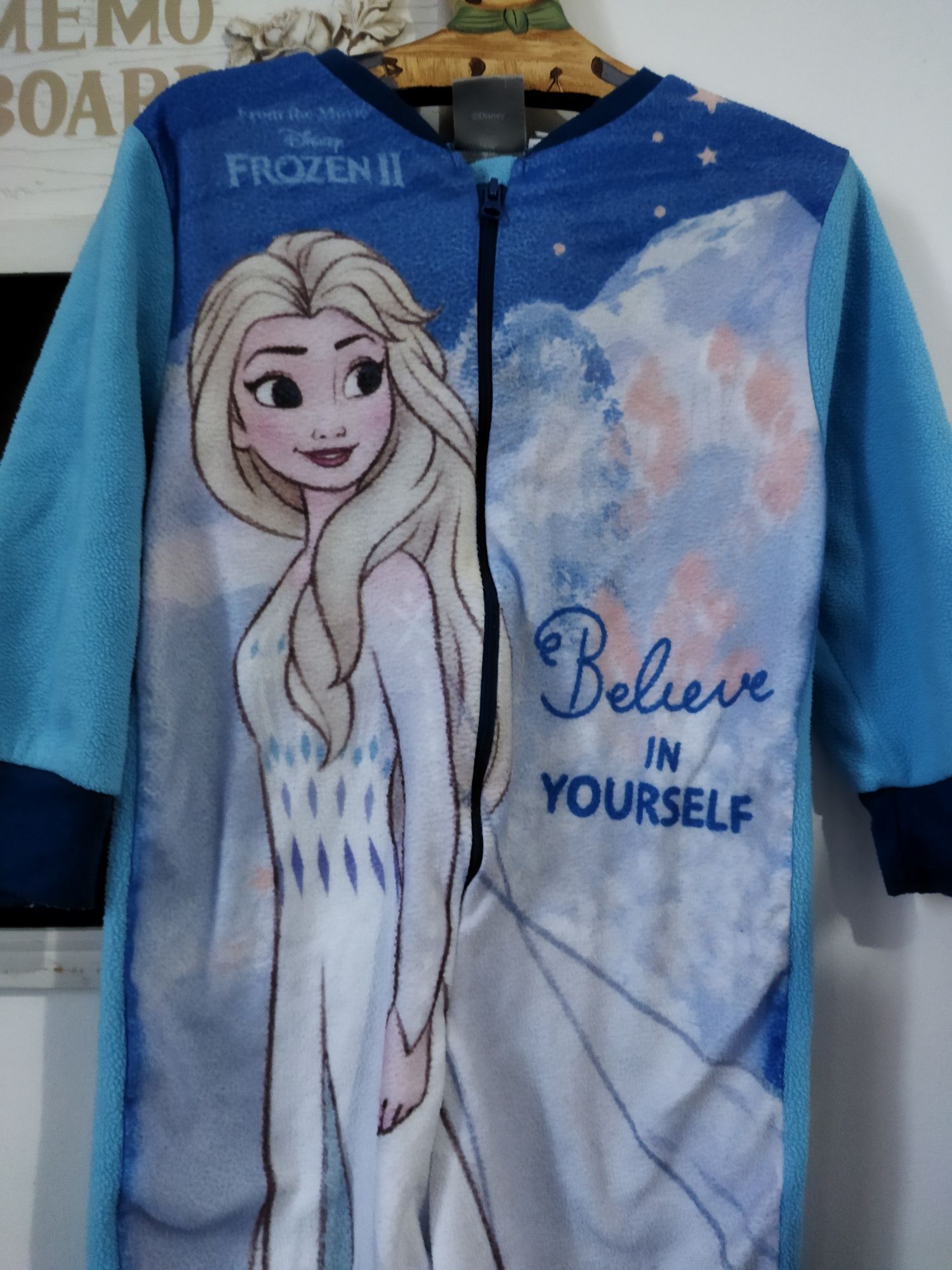 Salopeta pijama Frozen Elsa fetițe 2-3 ani mărimea 98