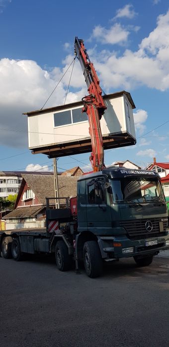 Autocamion cu macara 20t si 8m podea