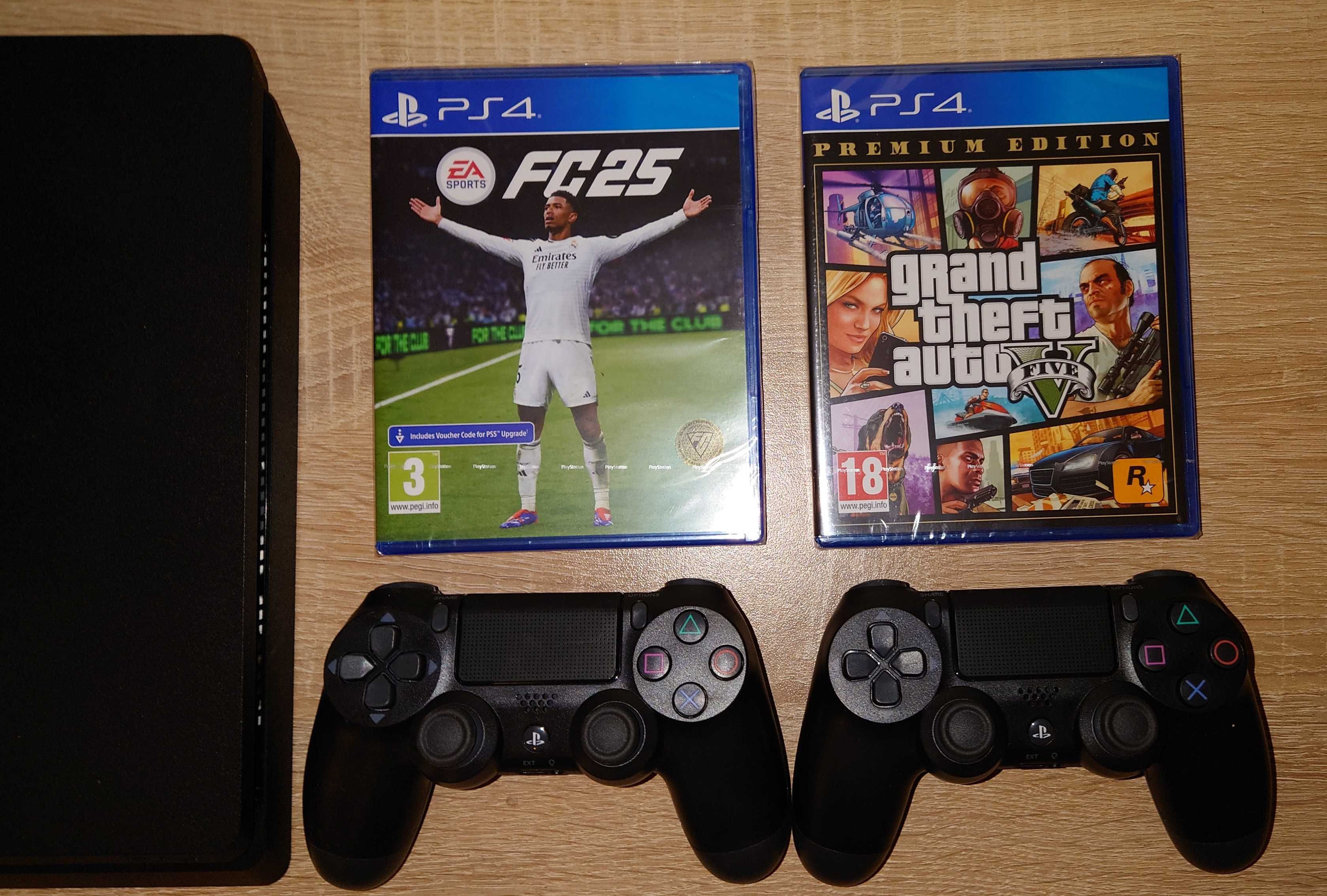[ PS4 + FC25 + GTA 5 > 1000GB PlayStation 4 Slim с 2 джойстика