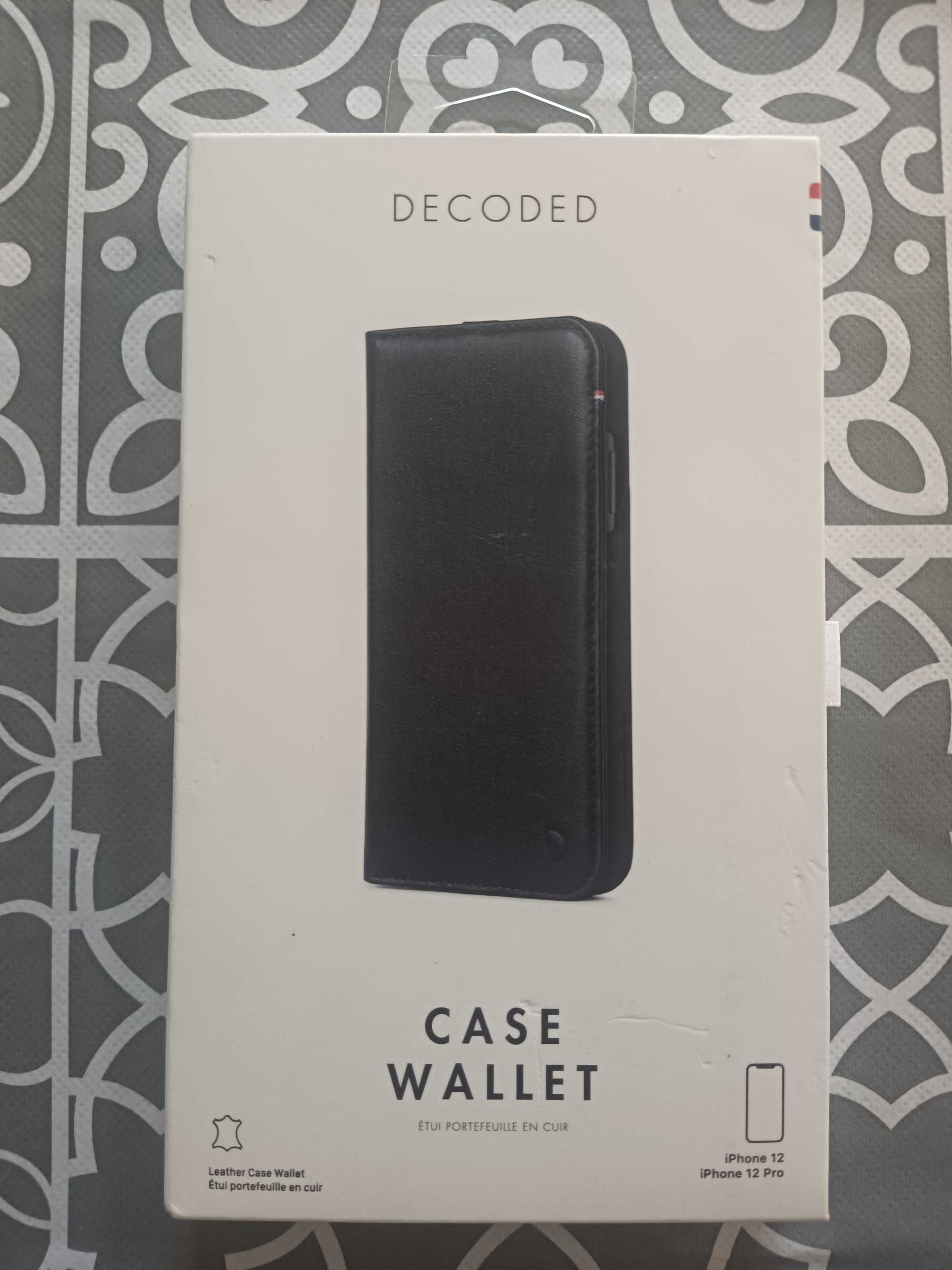 Husa Carcasa Flip Cover Piele Neagra Iphone 12 - Iphone 12 Pro