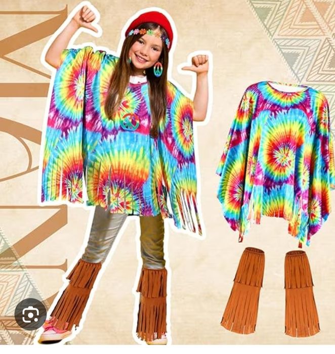 Vând costum de hippie fete marime universală