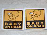 Бебе  в колата Близнаци в колата  стикер Baby on board sticker