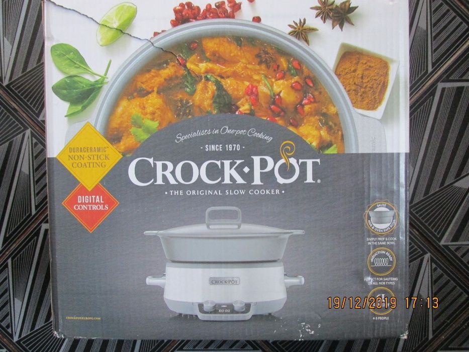 Slow Cooker 6.0L Digital DuraCeramic Sauté Crock-Pot NOU