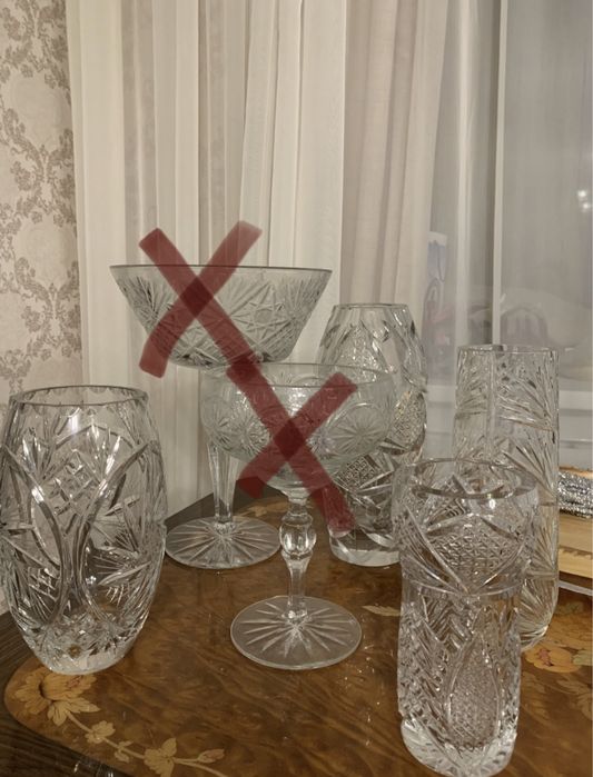 Вазы хрустальные, большие