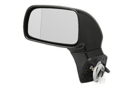 Oglinda exterioara Toyota Corolla Verso (Zer/Zze), 06.2004-03.2009, stanga/dreapta, culoare sticla crom, sticla asferica, cu carcasa neagra, cu incalzire, ajustare electrica, 87940-0F040