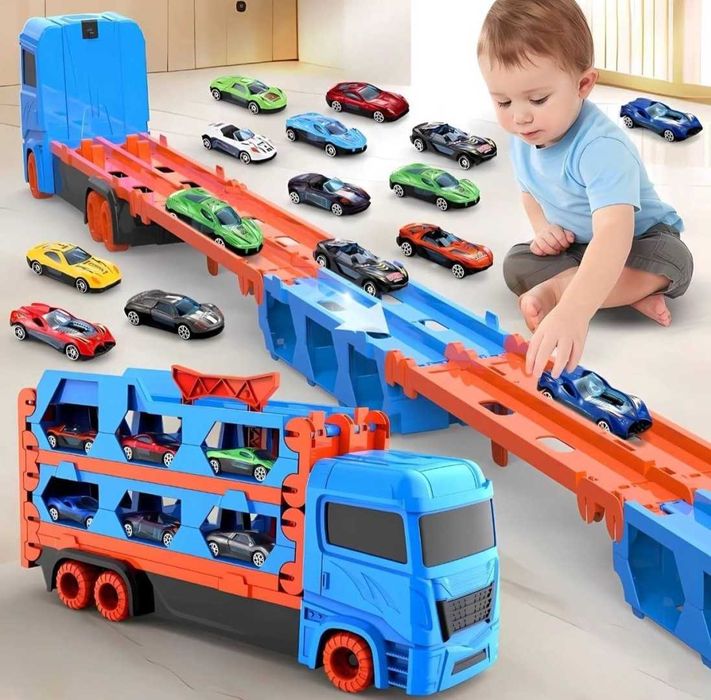 Игрушка Трюковый гараж автотрек , пластик, мультиколор