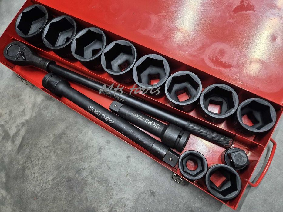 Trusa Set de chei tubulare și clichet 1 tol camion 15buc