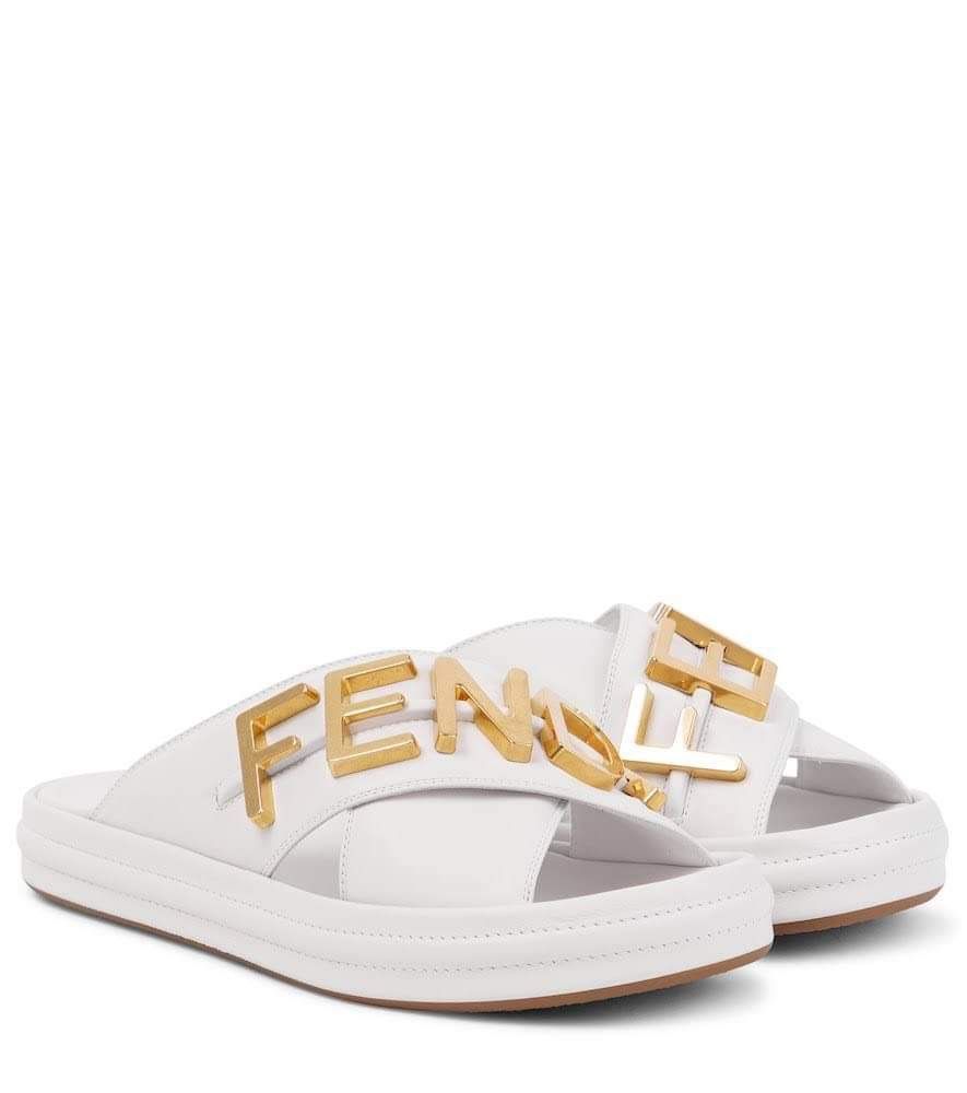 Papuci piele Fendi