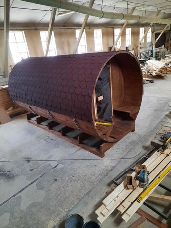 Sauna de tip butoi/barrel sauna de 270 cm