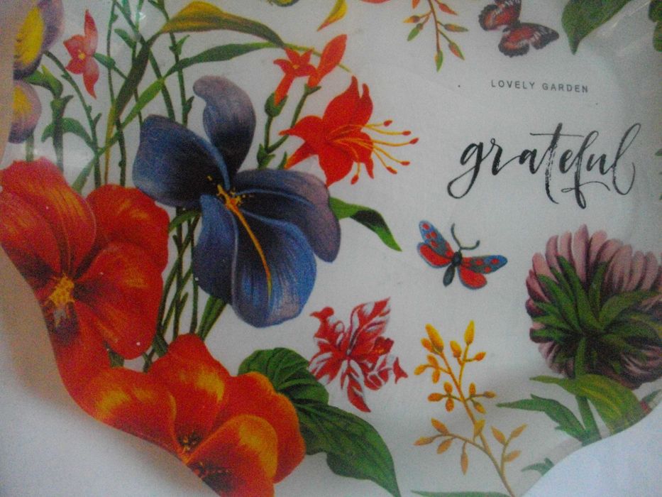 Стъклени Цветни Чинии-2 бр-Нови-ф195/200мм-Lovery Garden