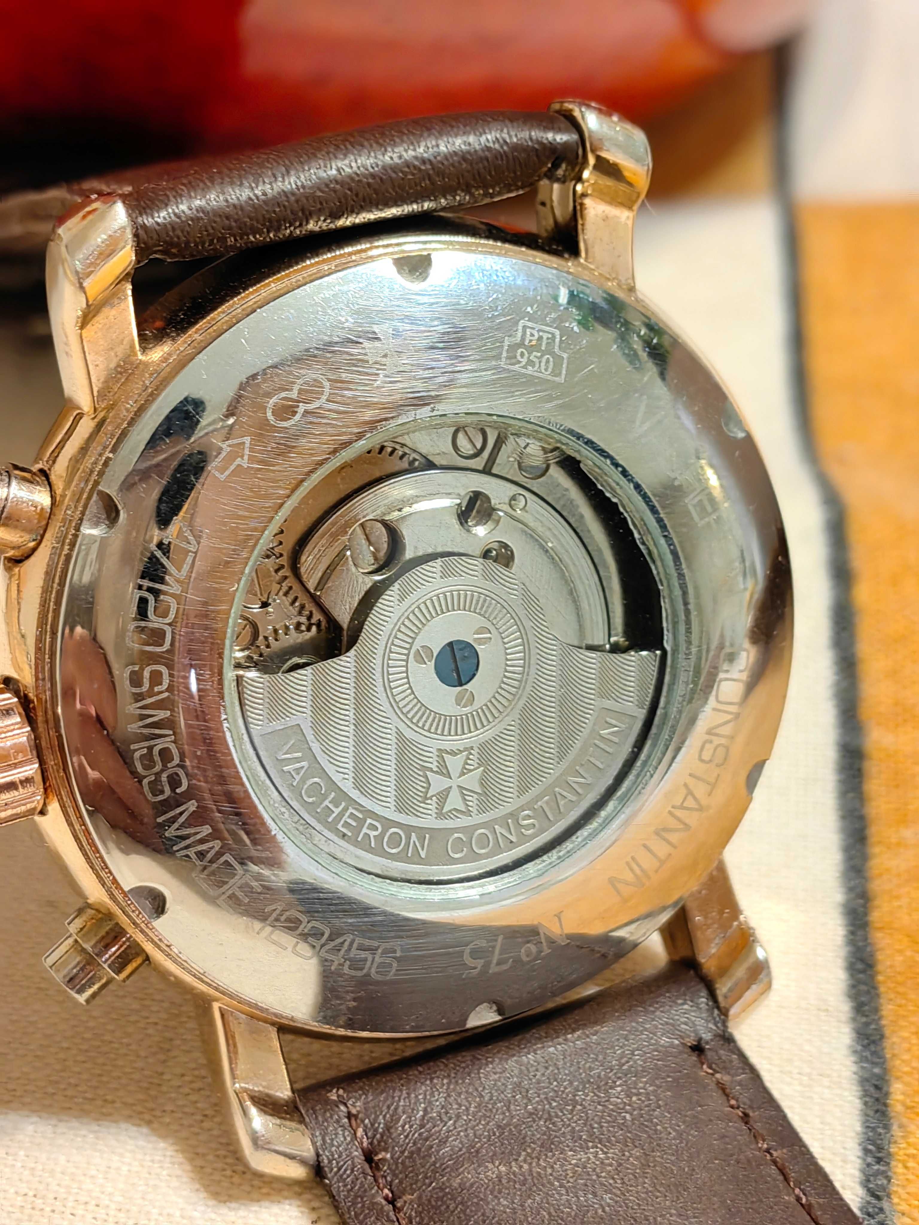 Голям Мъжки Ръчен Механичен Автоматичен  Часовник Vacheron Konstantin