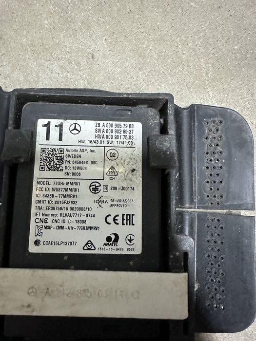 Modul senzor radar Mercedes E Class w213 cod A0009057908