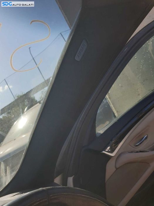 Stalp Ornament Negru Capac Airbag Prag Dreapta Fata Parbriz BMW Seria 5 F10 F11 2009 - 2017 [C5298]