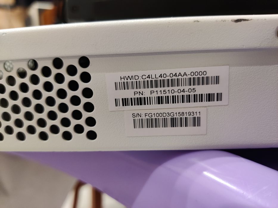 Fortigate 100D router/firewall