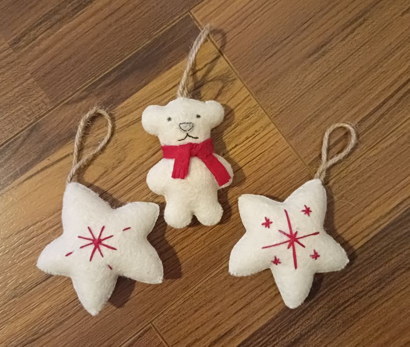 Set decorațiuni brad Handmade fetru lana