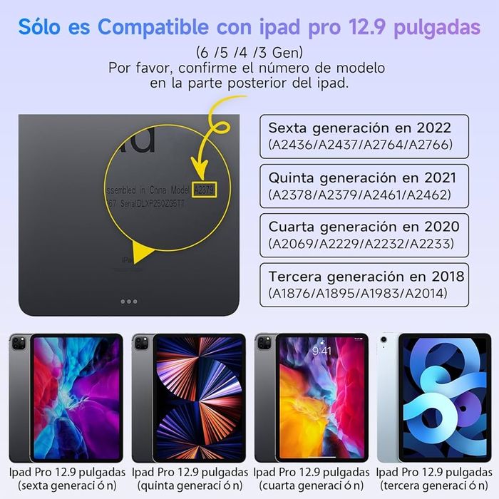 Калъф-клавиатура HOU MF-12 за Ipad Pro 12,9 инча магнитна ,плаваща,