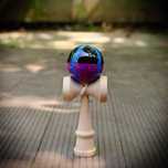 Kendama profesionala, Lemn, 18 cm, Joc Indemanare, Model nou Mov