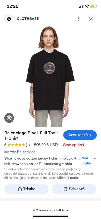 Tricou Balenciaga full tank