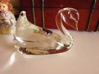 cadou rar Lebada Pilgrim Hand Blown Glass arta sticla  suflata anii'60