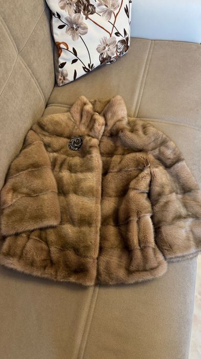 Късо палто от норка.Визон.Яке от норка.Естествена кожа с косъм.