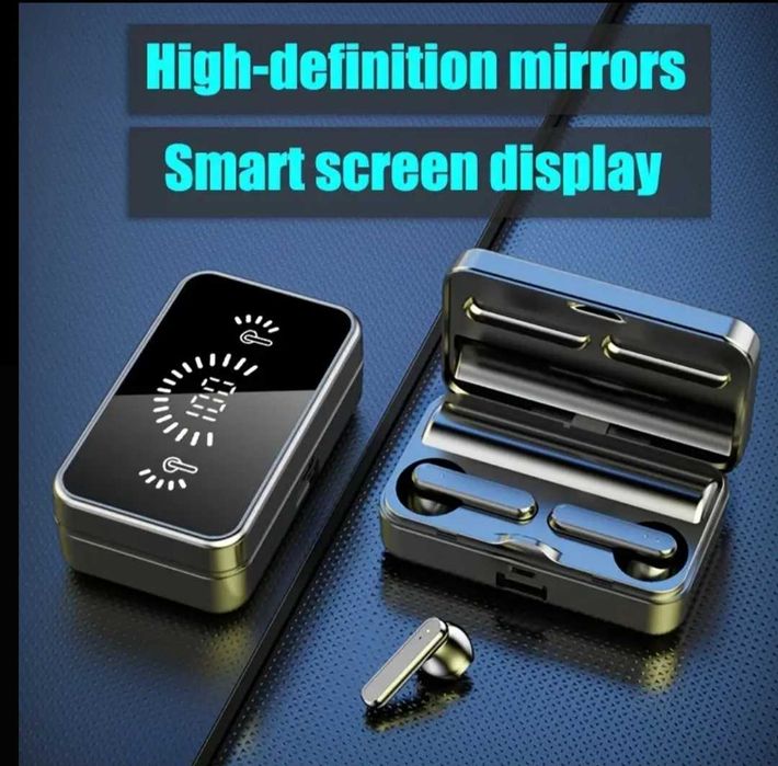 Безжични слушалки TWS с дигитален LED дисплей и зарядна кутия