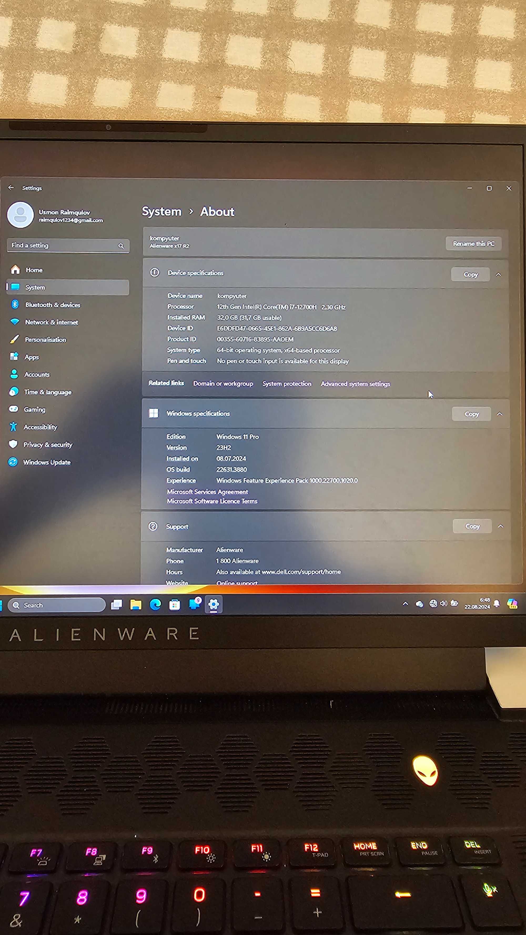 Alienware  X17 R2